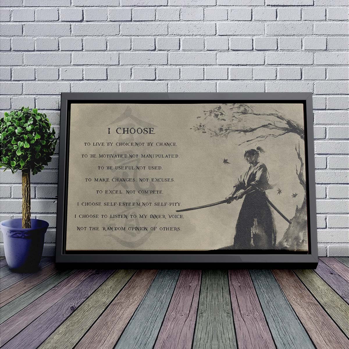 Aikido Wall Art - Aikido Poster - Aikido Canvas - I Choose - AI012 - Horizontal Poster - Horizontal Canvas