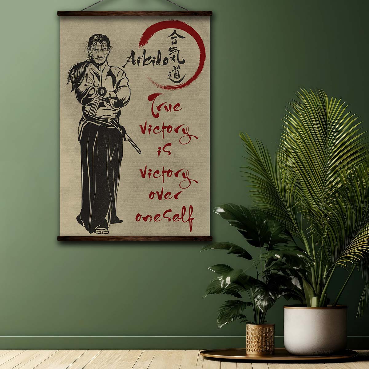 Aikido Wall Art - Aikido Poster - Aikido Canvas - True Victory Is Victory Over Oneself - AI017 - Vertical Poster - Vertical Canvas