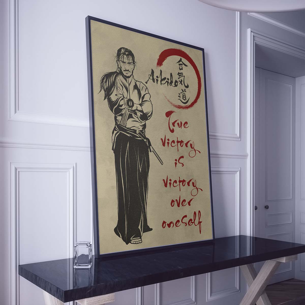 Aikido Wall Art - Aikido Poster - Aikido Canvas - True Victory Is Victory Over Oneself - AI017 - Vertical Poster - Vertical Canvas