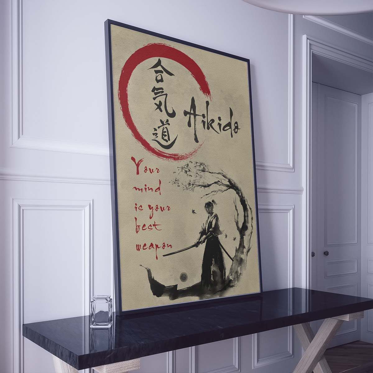 Aikido Wall Art - Aikido Poster - Aikido Canvas - Your Mind Is Your Best Weapon - AI007 - Vertical Poster - Vertical Canvas