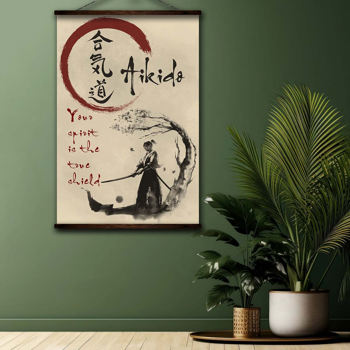 Aikido Wall Art - Aikido Poster - Aikido Canvas - Your Spirit Is The True Shield - AI027 - Vertical Poster - Vertical Canvas