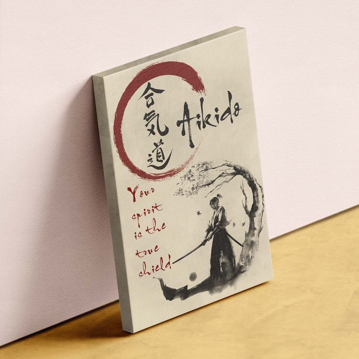 Aikido Wall Art - Aikido Poster - Aikido Canvas - Your Spirit Is The True Shield - AI027 - Vertical Poster - Vertical Canvas