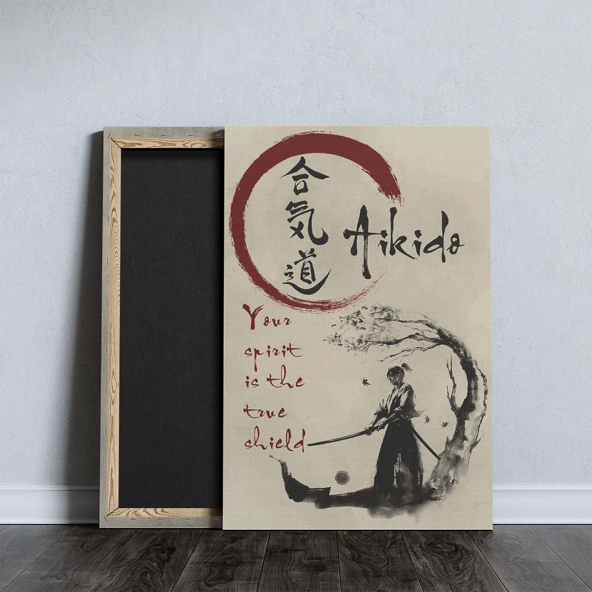 Aikido Wall Art - Aikido Poster - Aikido Canvas - Your Spirit Is The True Shield - AI027 - Vertical Poster - Vertical Canvas