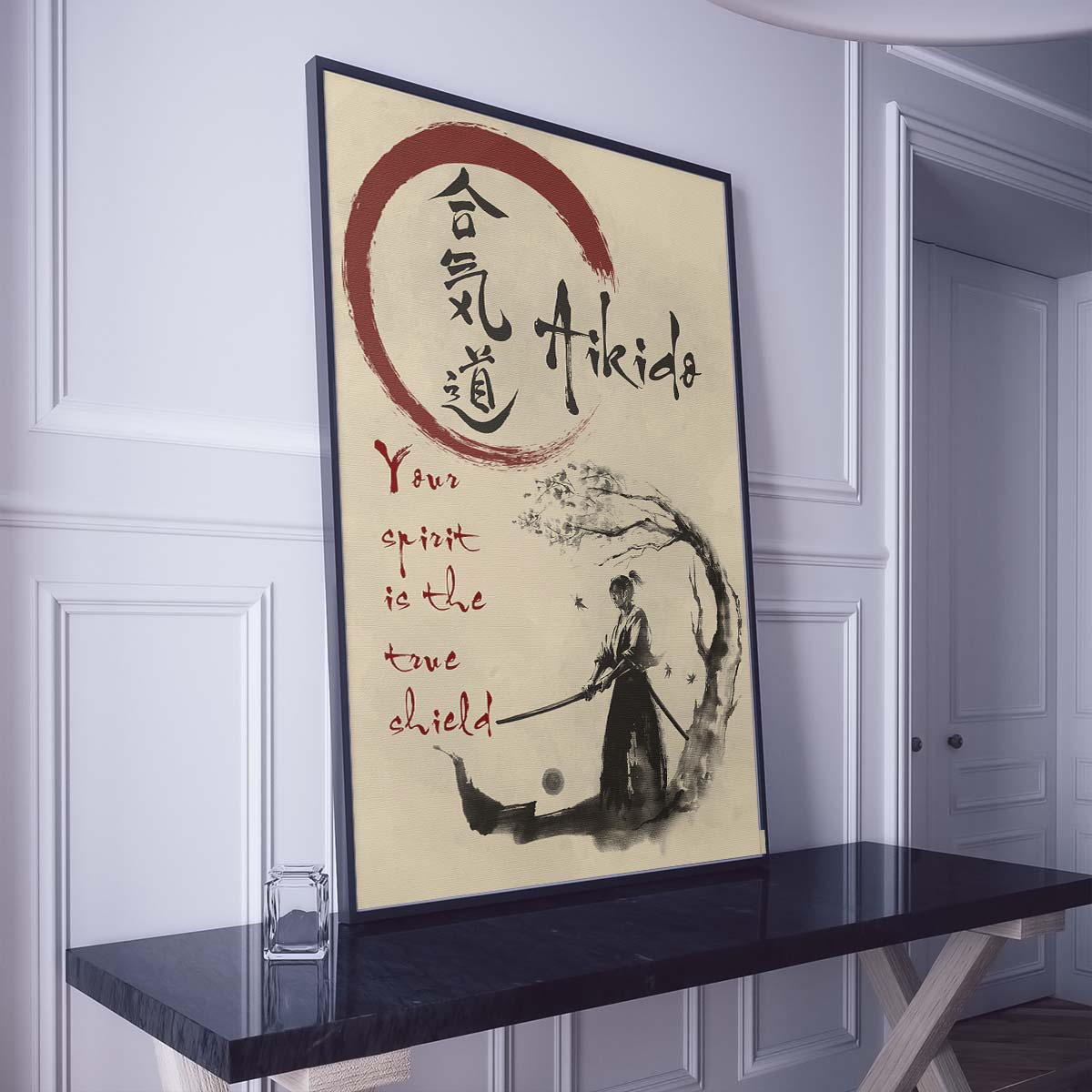 Aikido Wall Art - Aikido Poster - Aikido Canvas - Your Spirit Is The True Shield - AI027 - Vertical Poster - Vertical Canvas