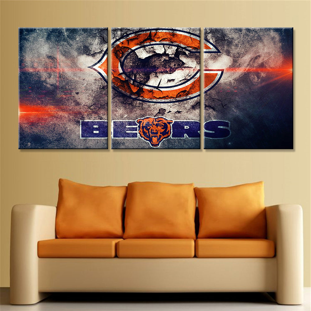 American Football Canvas Wall Art - AF5137 - Chicago Bears - NFL Teams