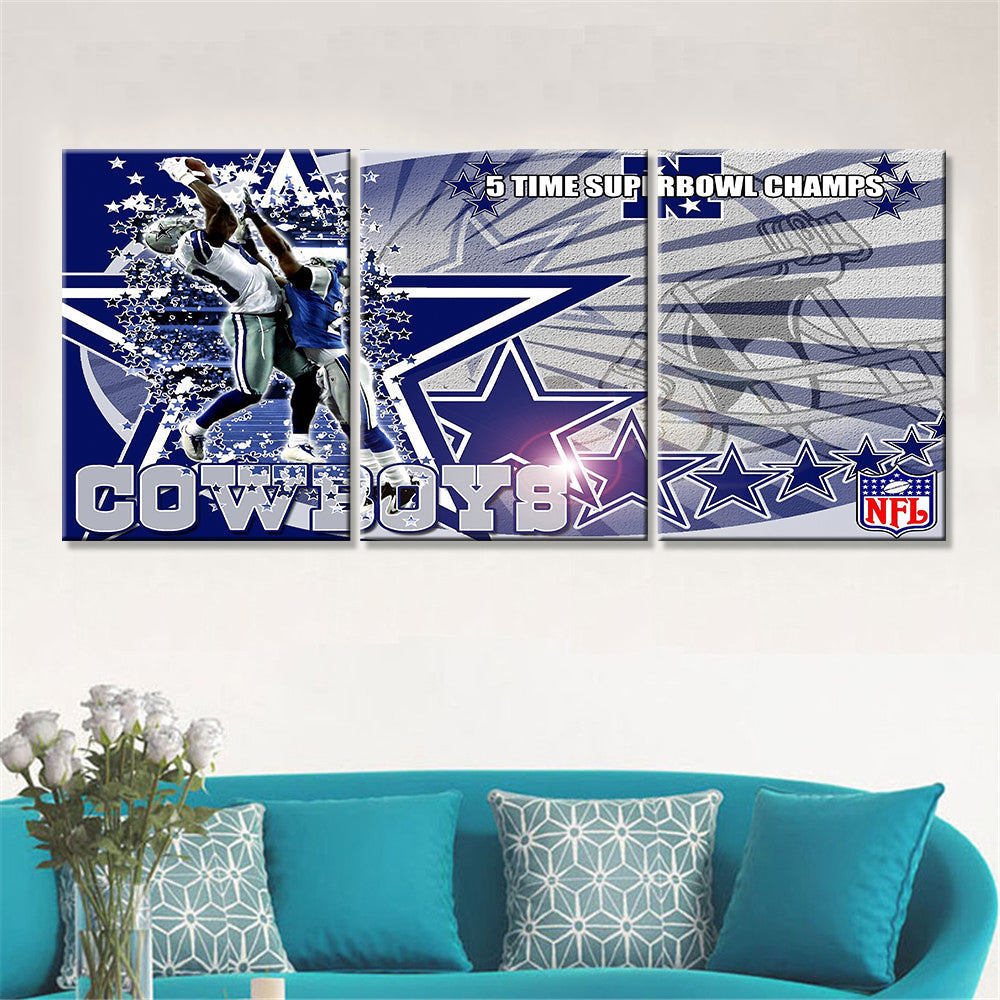 American Football Canvas Wall Art - AF5139 - Dallas Cowboys - NFL Teams