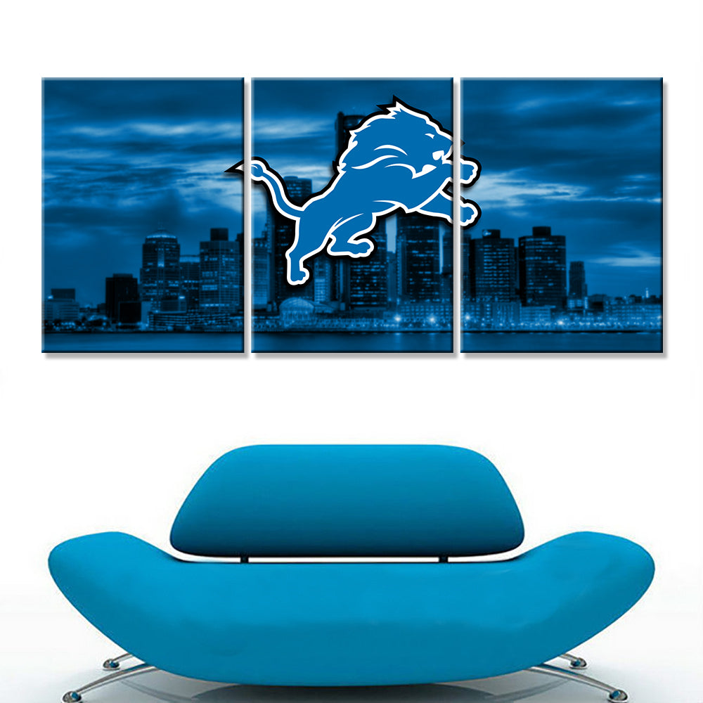 American Football Canvas Wall Art - AF5144 - Detroit Lions - NFL Teams