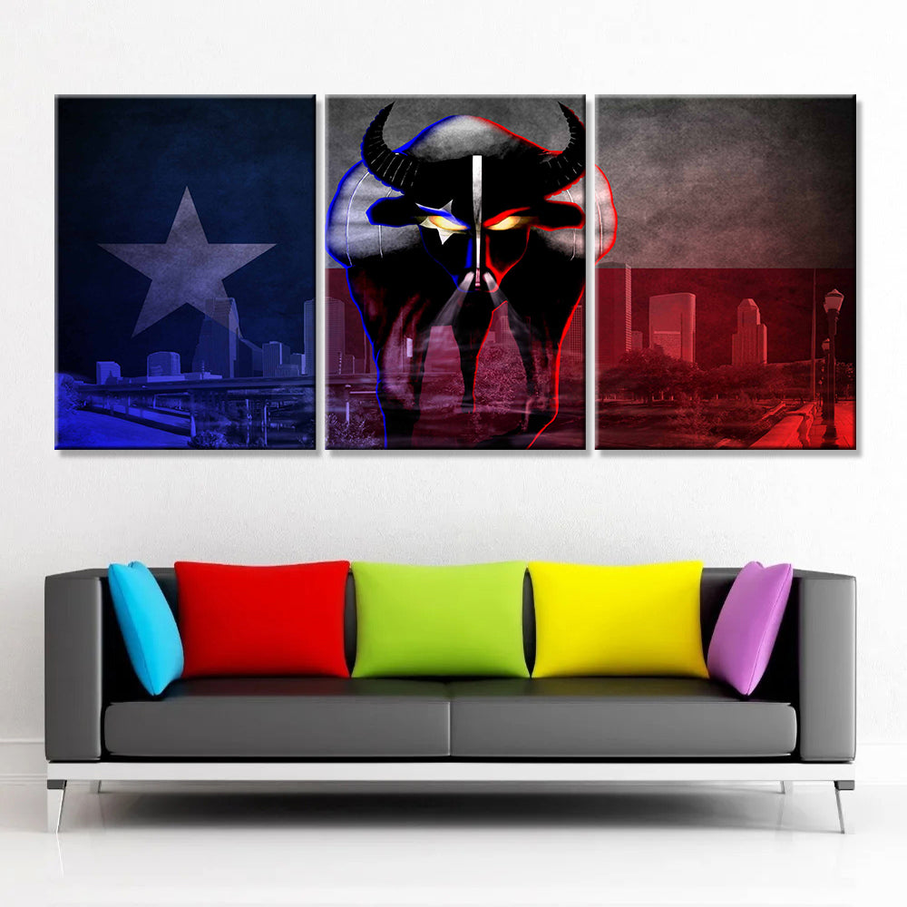 American Football Canvas Wall Art - AF5147 - Houston Texans - NFL Teams