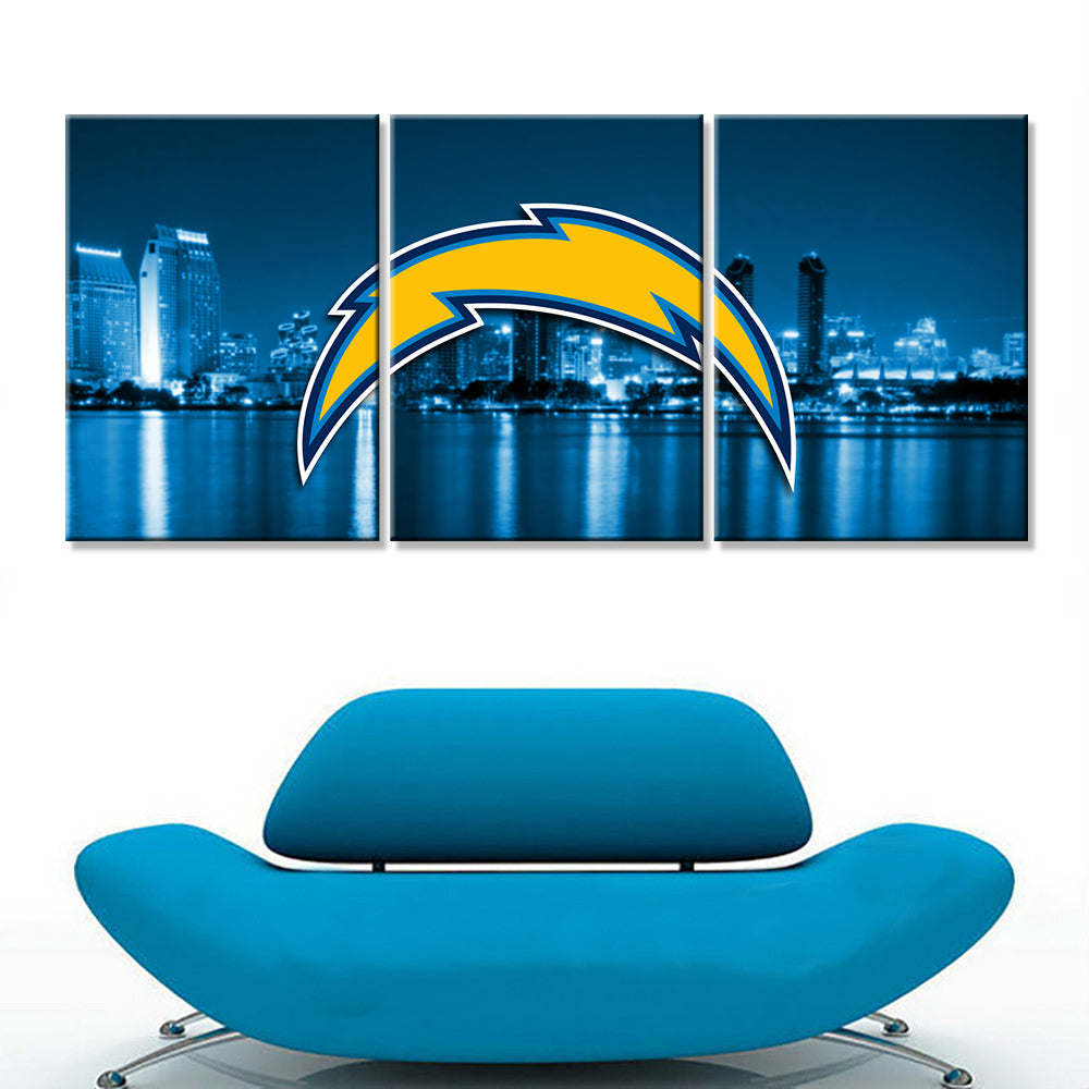 American Football Canvas Wall Art - AF5156 - San Diego Chargers - NFL Teams