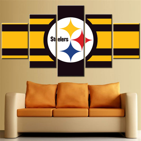 American Football - 5 Pieces Wall Art - AF5102 - Pittsburgh Steelers - American Football Poster - American Football Canvas
