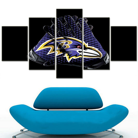 American Football Canvas Wall Art - AF5104 - Baltimore Ravens - NFL Teams