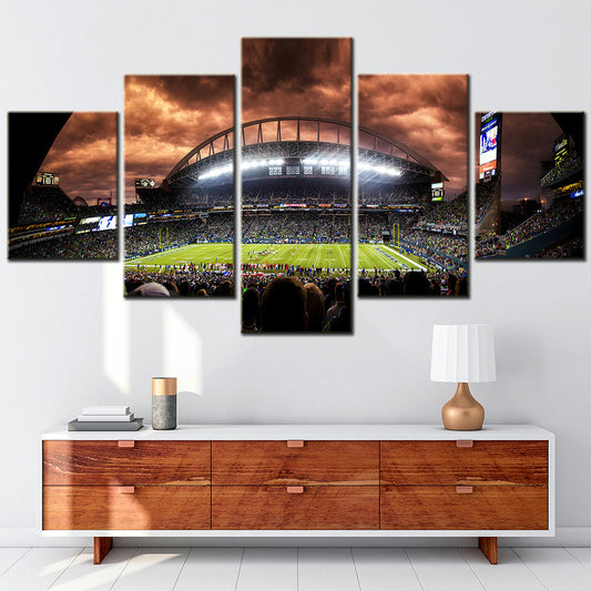 American Football Canvas Wall Art - AF5114 - Seattle Seahawks - Lumen Field - Seattle Sounders FC
