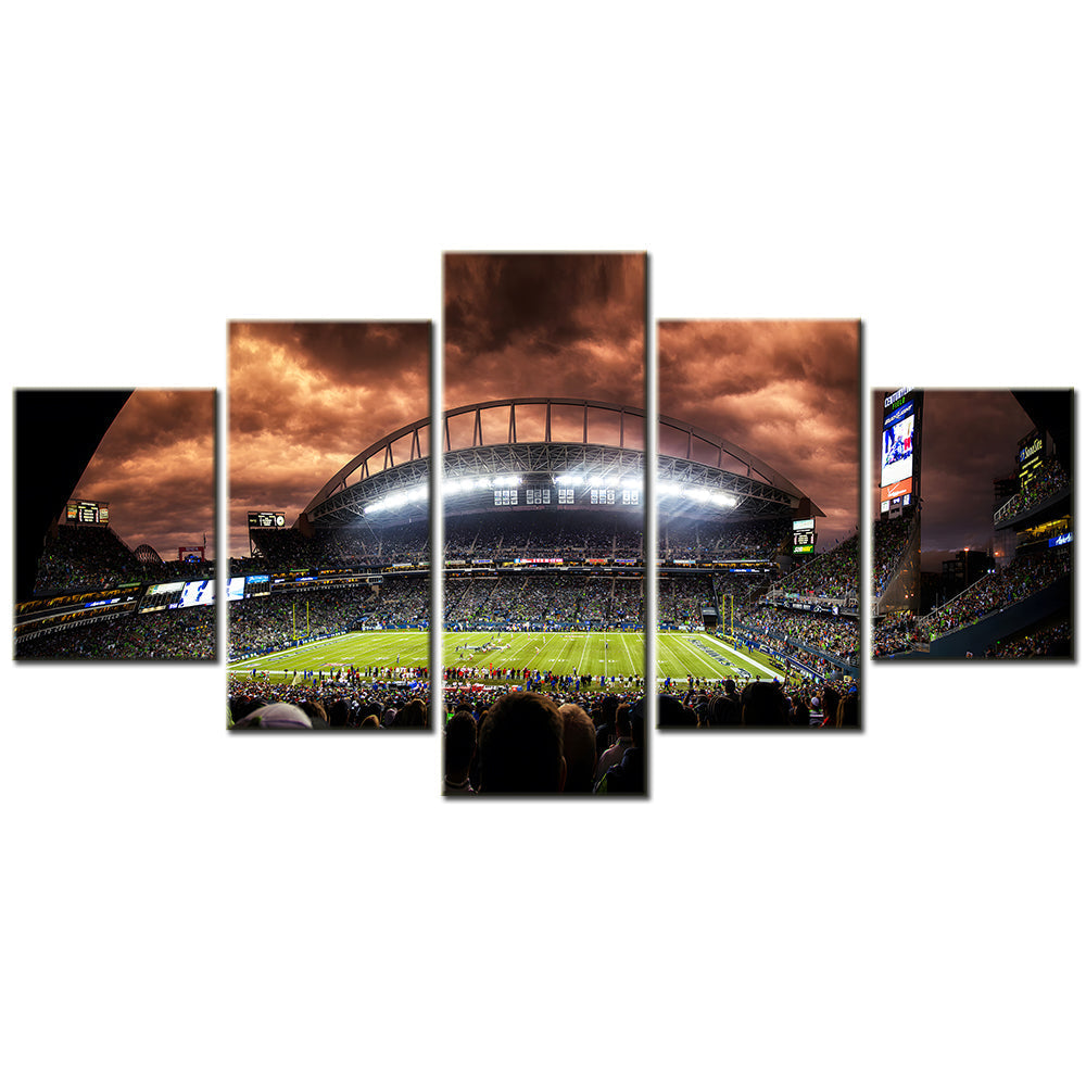 American Football Canvas Wall Art - AF5114 - Seattle Seahawks - Lumen Field - Seattle Sounders FC