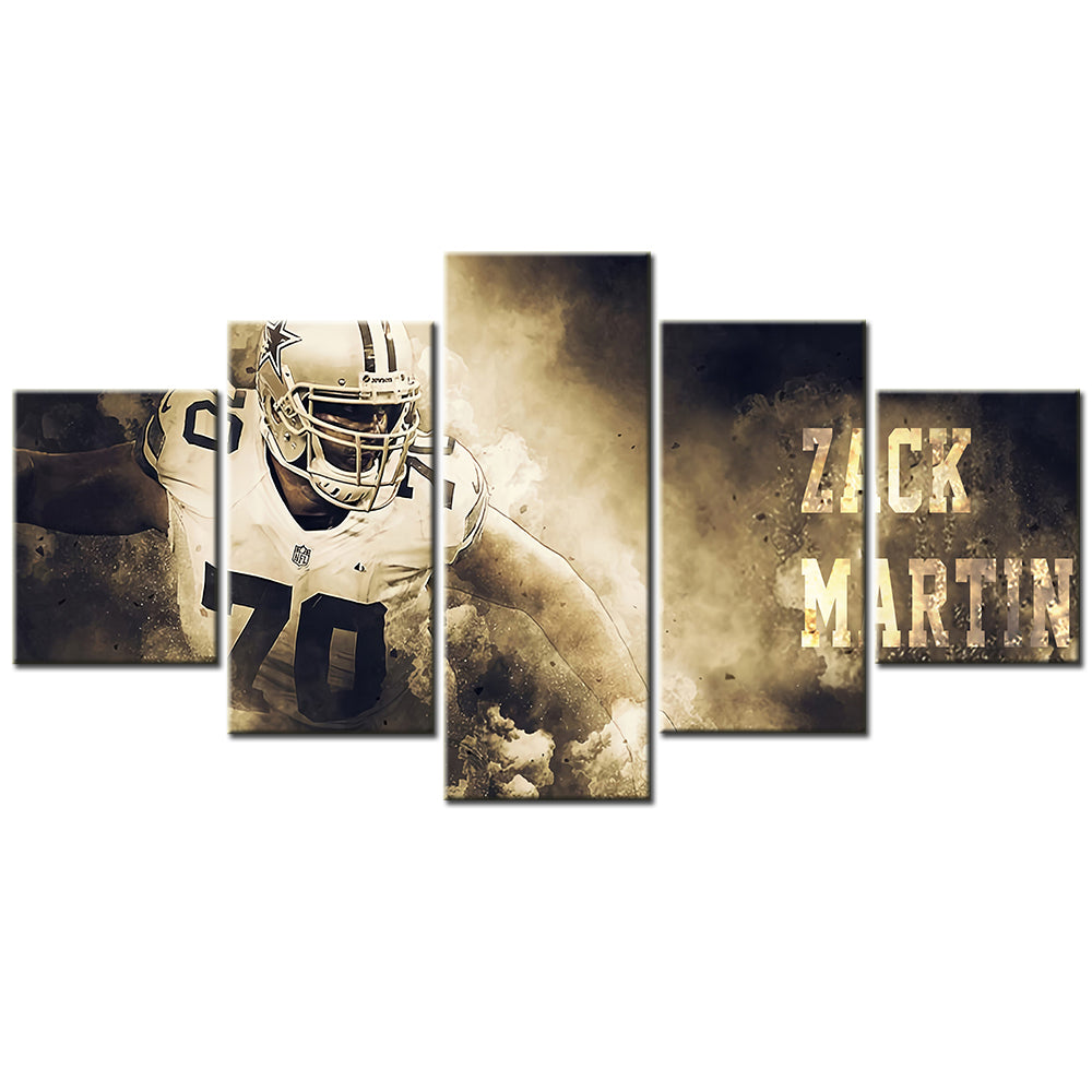 American Football Canvas Wall Art - AF5119 - Dallas Cowboys - Zack Martin - NFL Teams