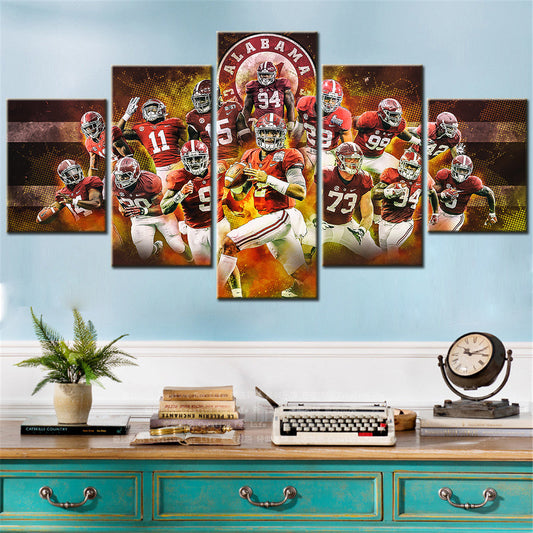 American Football Canvas Wall Art - AF5122 - Alabama Crimson Tide College Sport - NFL Teams