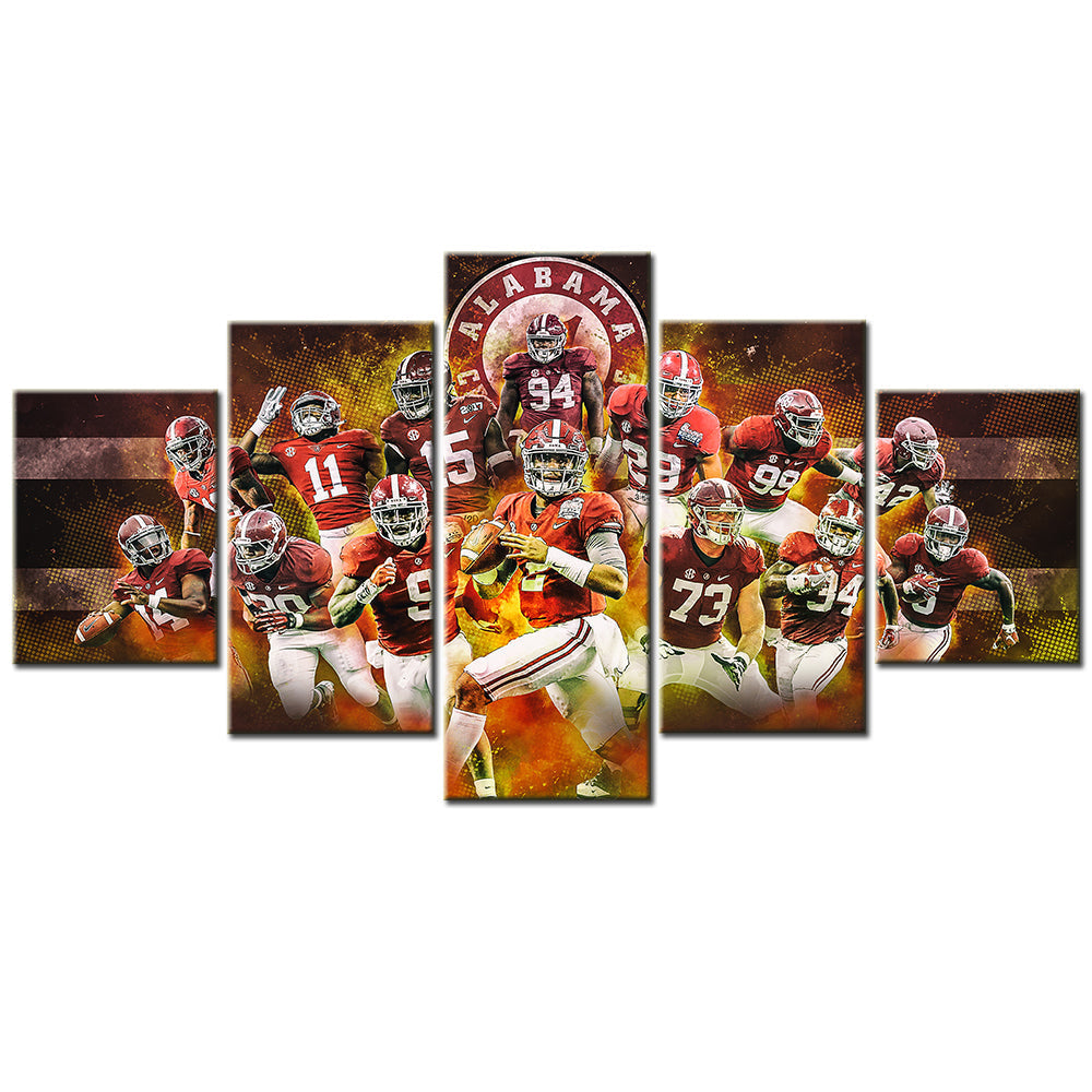 American Football Canvas Wall Art - AF5122 - Alabama Crimson Tide College Sport - NFL Teams
