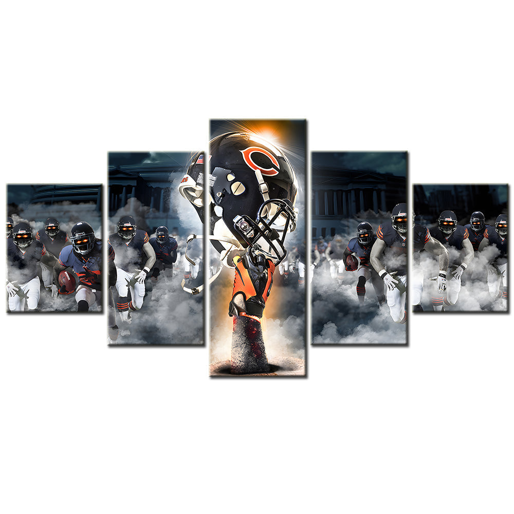 American Football Canvas Wall Art - AF5124 - Chicago Bears - NFL Teams