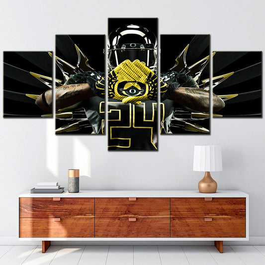American Football Canvas Wall Art - AF5128 - Oregon Ducks - NFL Teams