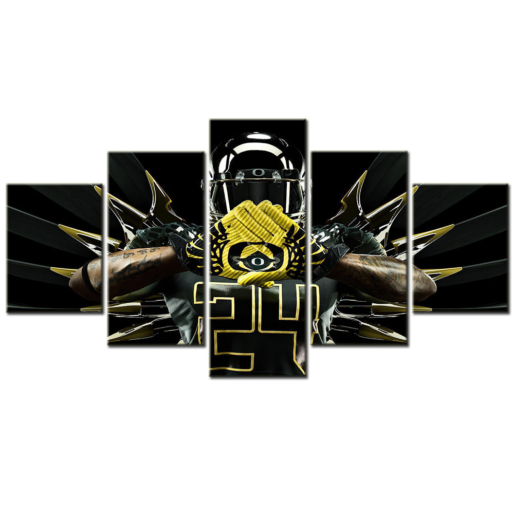 American Football Canvas Wall Art - AF5128 - Oregon Ducks - NFL Teams