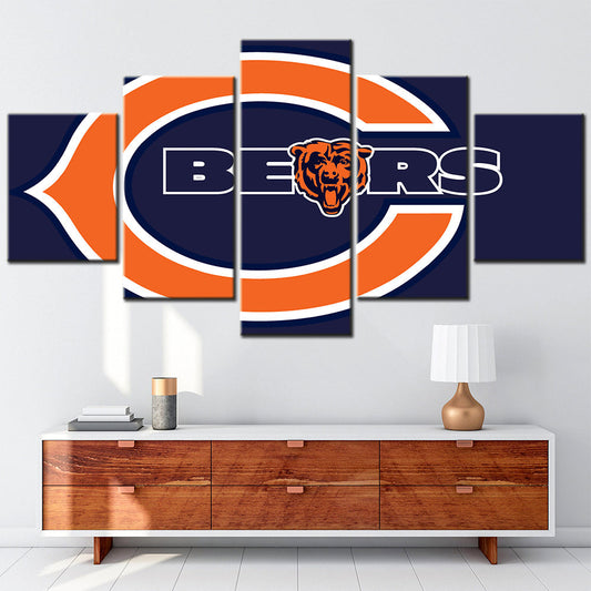 American Football Canvas Wall Art - AF5136 - Chicago Bears - NFL Teams