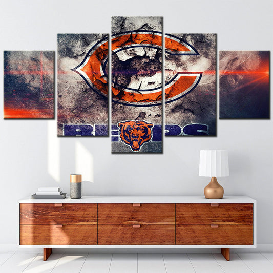 American Football Canvas Wall Art - AF5137 - Chicago Bears - NFL Teams