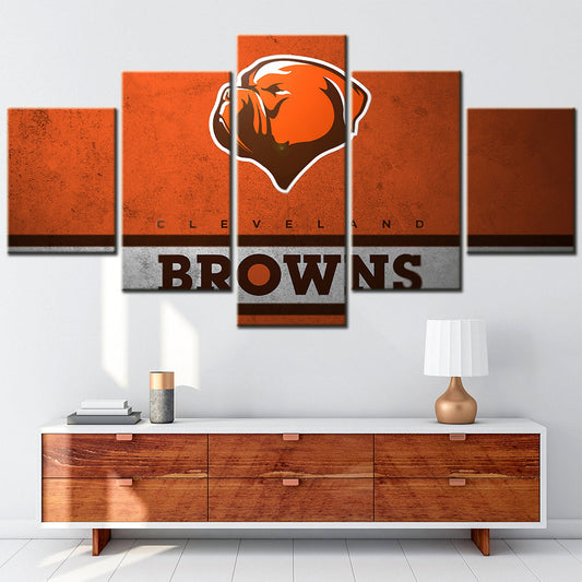 American Football Canvas Wall Art - AF5138 - Cleveland Browns - NFL Teams