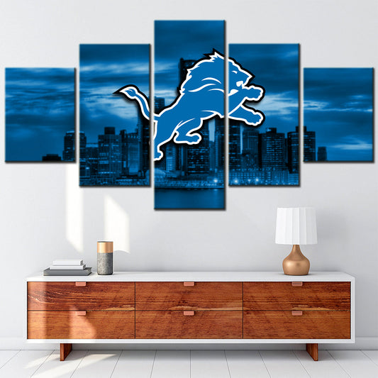 American Football Canvas Wall Art - AF5144 - Detroit Lions - NFL Teams