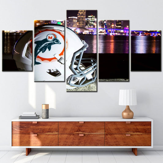 American Football Canvas Wall Art - AF5149 - Miami Dolphins - NFL Teams