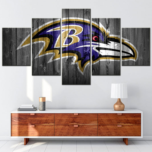 American Football Canvas Wall Art - AF5001 - Baltimore Ravens - NFL Teams