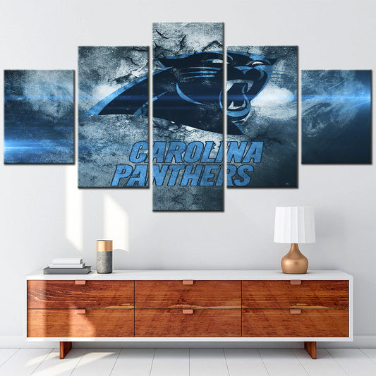 American Football - 5 Pieces Wall Art - AF5003 - Carolina Panthers Sports - American Football Poster - American Football Canvas