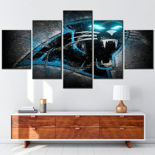 American Football - 5 Pieces Wall Art - AF5040 - Carolina Panthers Sports - American Football Poster - American Football Canvas
