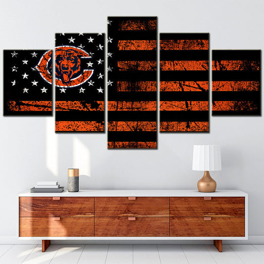 American Football Canvas Wall Art - AF5041 - Chicago Bears - NFL Teams