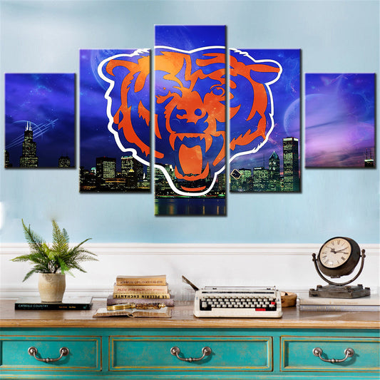 American Football Canvas Wall Art - AF5043 - Chicago Bears - NFL Teams
