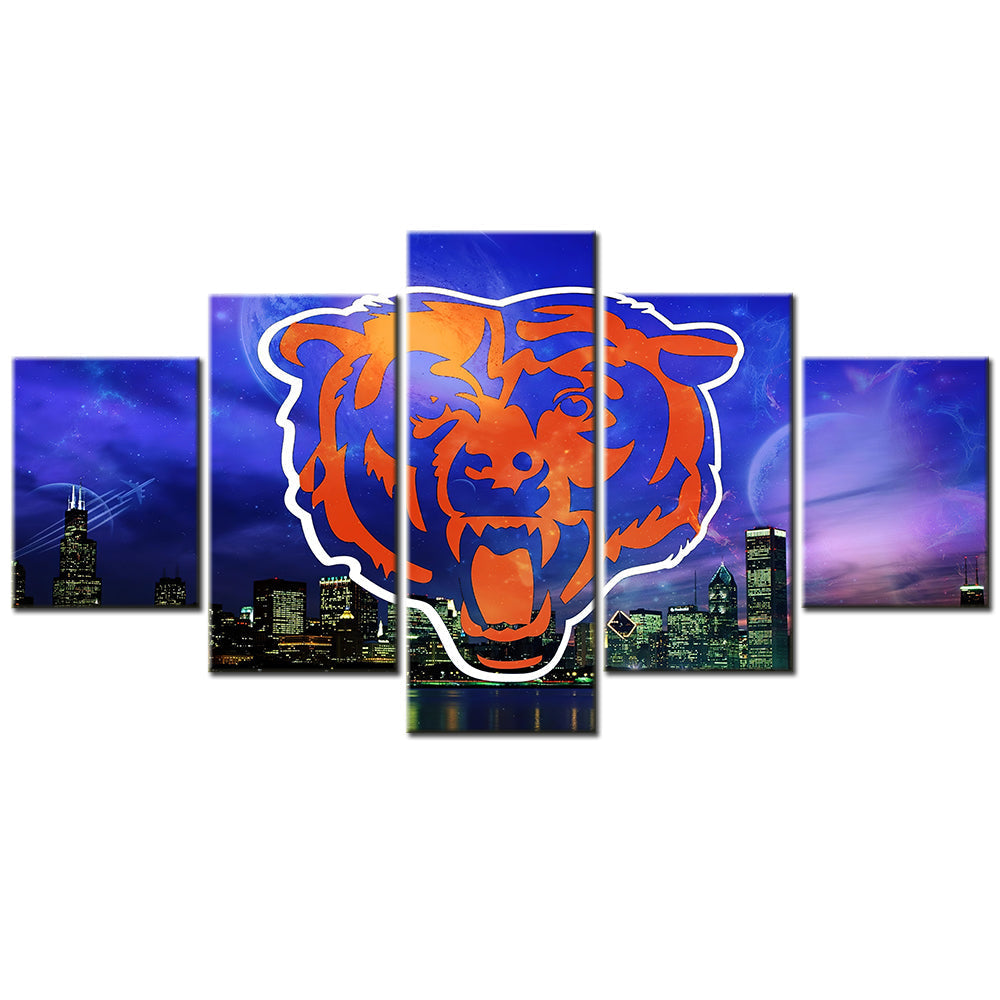 American Football Canvas Wall Art - AF5043 - Chicago Bears - NFL Teams