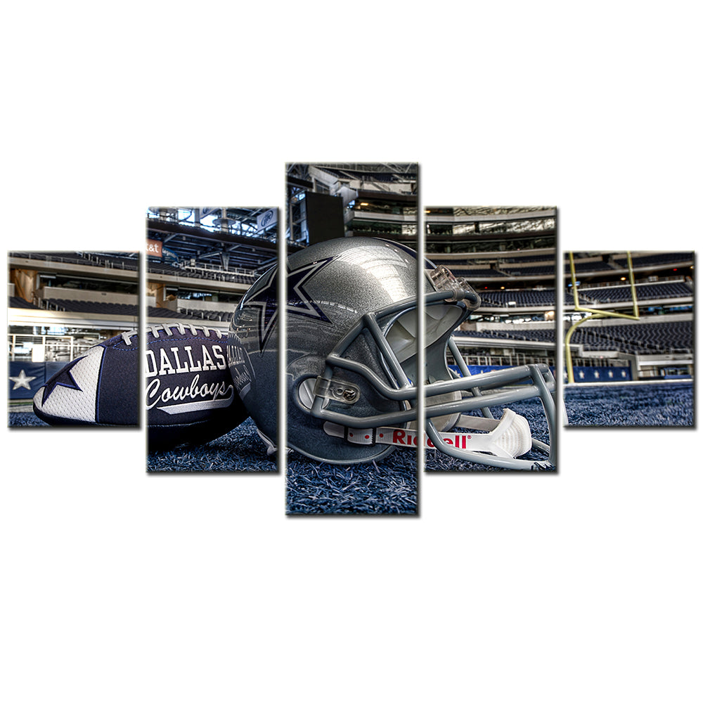 American Football - 5 Pieces Wall Art - AF5044 - Dallas Cowboys Helmet - American Football Poster - American Football Canvas