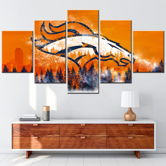 American Football Canvas Wall Art - AF5005 - Denver Broncos - NFL Teams