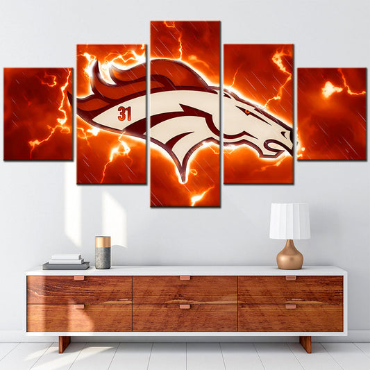 American Football Canvas Wall Art - AF5007 - Denver Broncos - NFL Teams