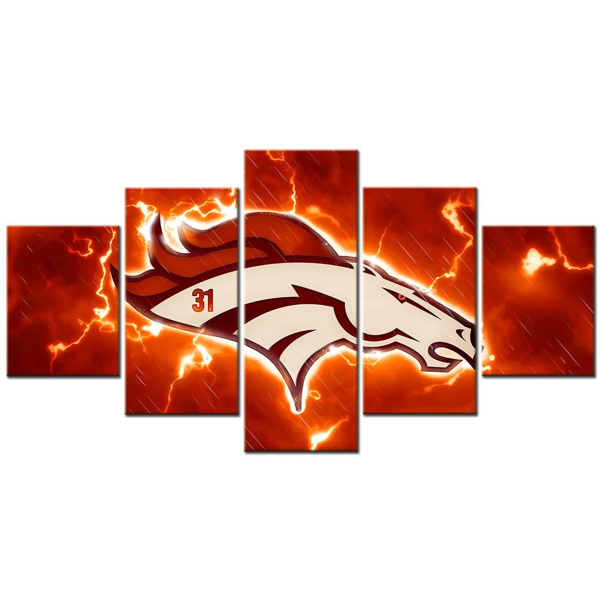 American Football Canvas Wall Art - AF5007 - Denver Broncos - NFL Teams