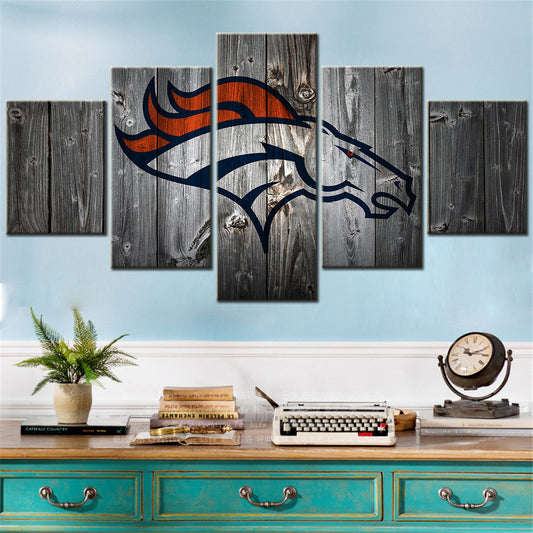 American Football - 5 Pieces Wall Art - AF5050 - Denver Broncos - American Football Poster - American Football Canvas