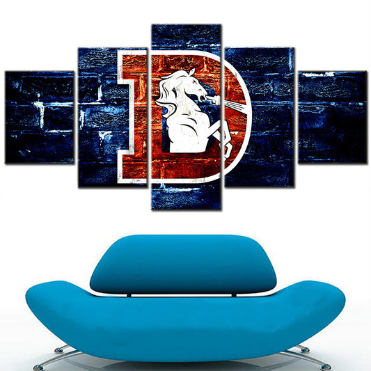 American Football - 5 Pieces Wall Art - AF5051 - Denver Broncos - American Football Poster - American Football Canvas