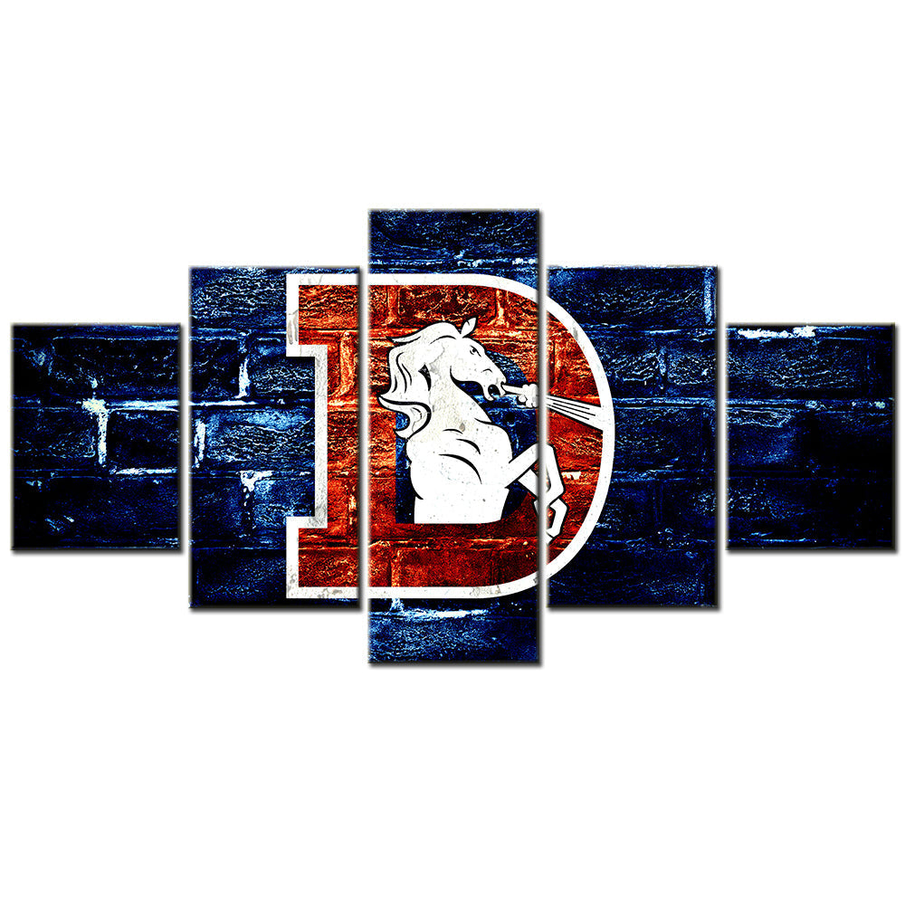 American Football Canvas Wall Art - AF5051 - Denver Broncos - NFL Teams