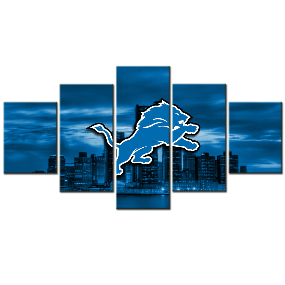American Football Canvas Wall Art - AF5053 - Detroit Lions - NFL Teams
