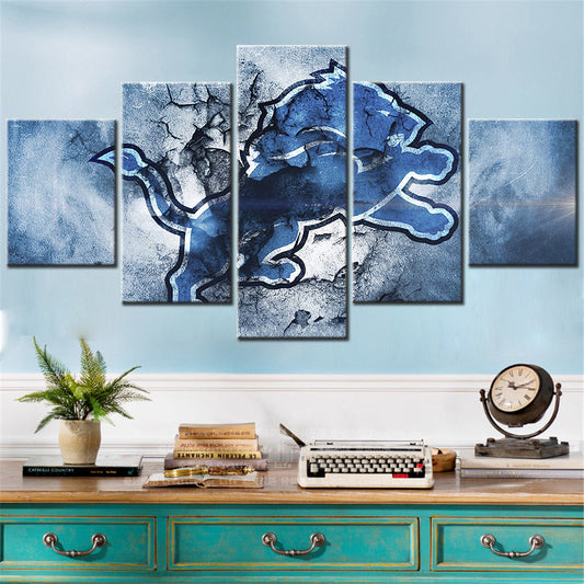 American Football Canvas Wall Art - AF5055 - Detroit Lions - NFL Teams