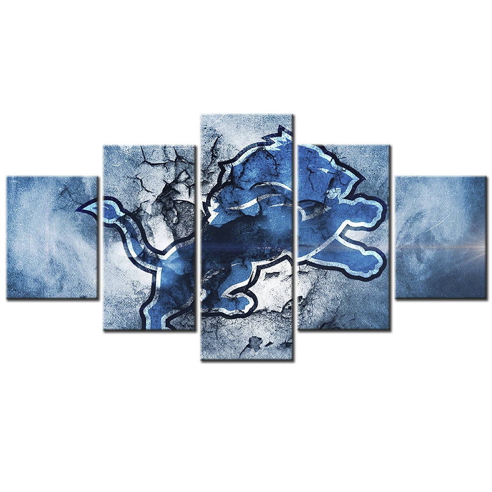 American Football Canvas Wall Art - AF5055 - Detroit Lions - NFL Teams
