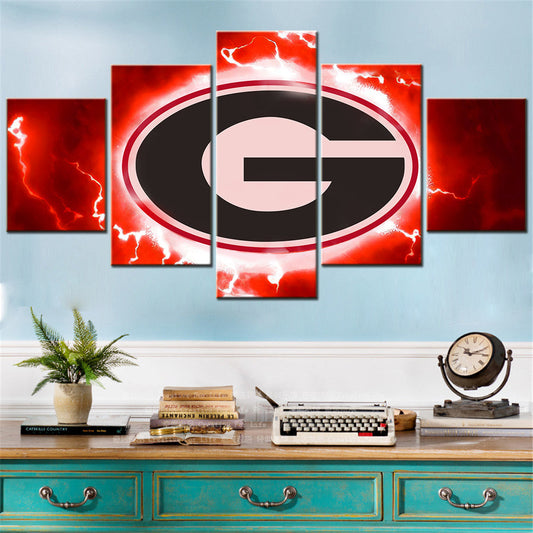 American Football Canvas Wall Art - AF5009 - Georgia Bulldogs Football - NFL Teams