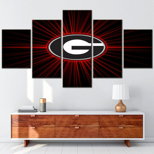 American Football - 5 Pieces Wall Art - AF5056 - Georgia Bulldogs Football - American Football Poster - American Football Canvas