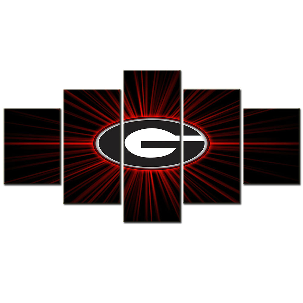 American Football Canvas Wall Art - AF5056 - Georgia Bulldogs