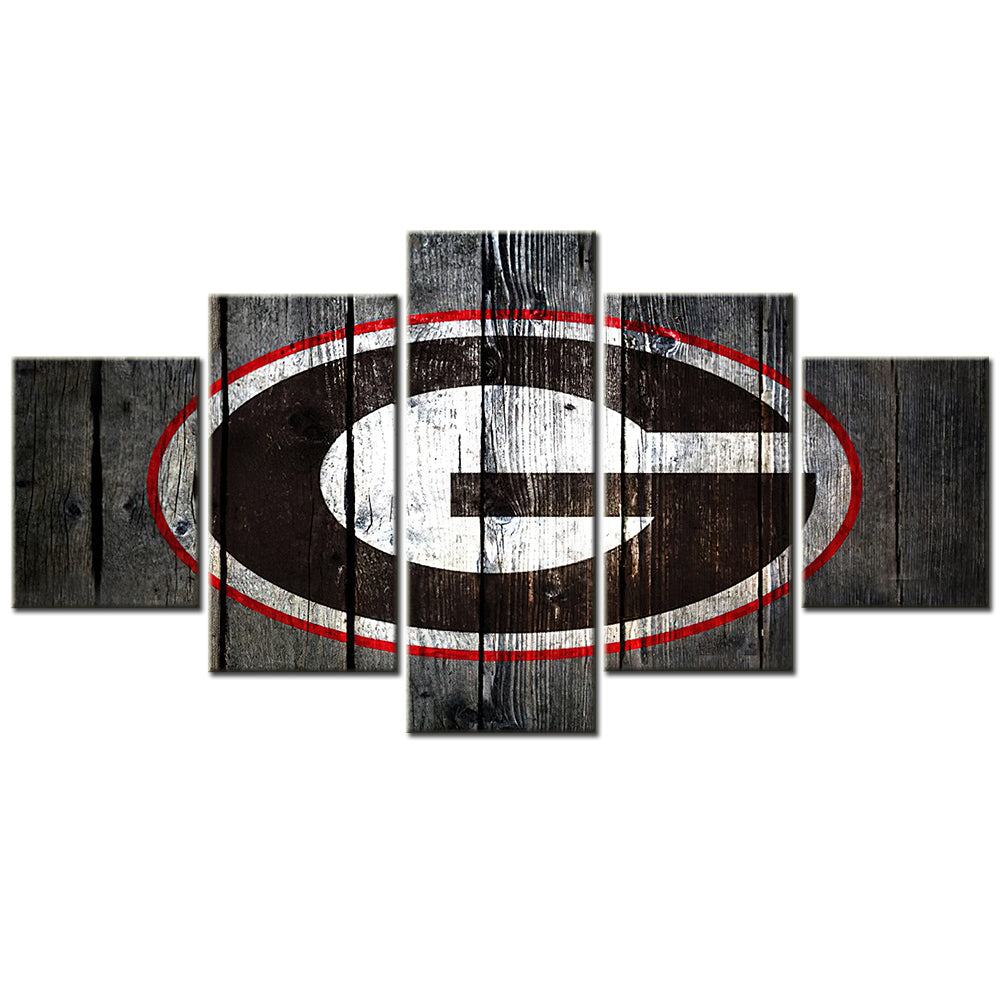 American Football Canvas Wall Art - AF5057 - Georgia Bulldogs