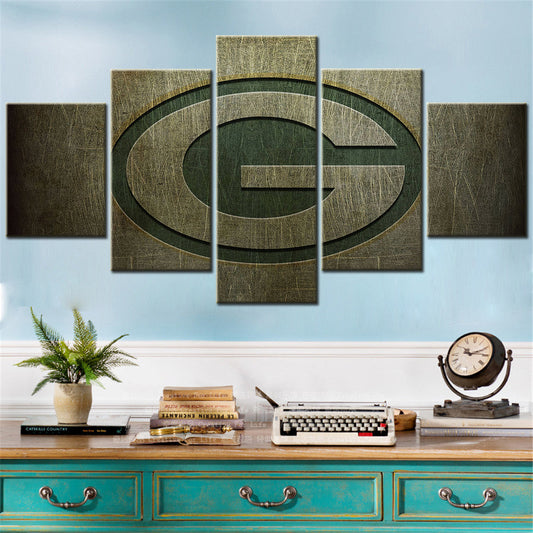 American Football - 5 Pieces Wall Art - AF5062 - Green Bay Packers - American Football Poster - American Football Canvas