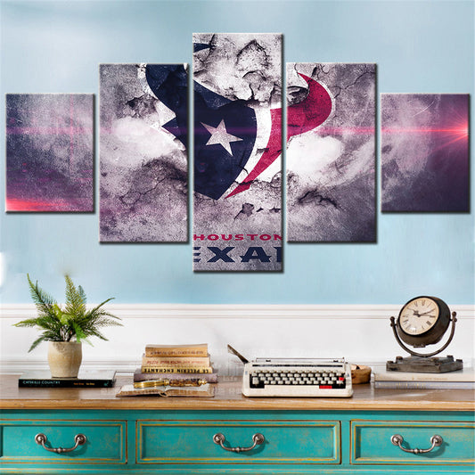 American Football Canvas Wall Art - AF5065 - Houston Texans - NFL Teams